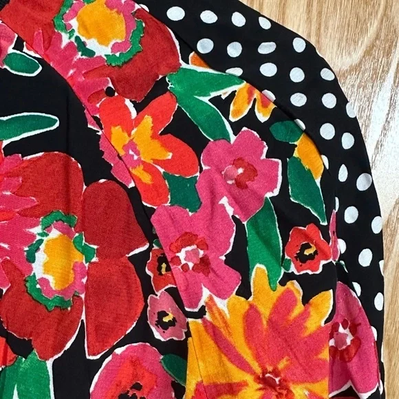 Zara bomber jacket mixed print floral polka dot new size large ladies … - Picture 5 of 13